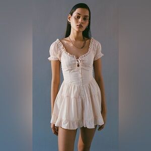 NWT Lulu’s Light Pink Lilly Tie-Front Mini Dress, Size S